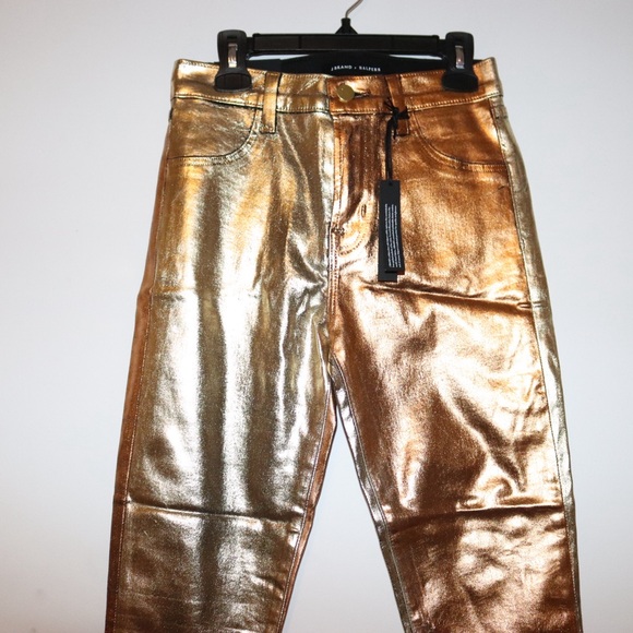 J Brand X Halpern | Gold Foil Jeans Size 25 - Picture 3 of 14